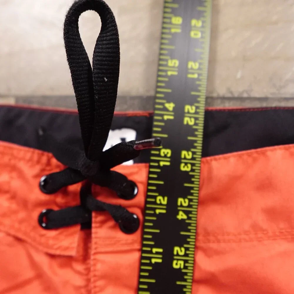 DC Shoes Men’s Board Shorts 38” Waist Red Black Logo Swim‎ Trunks Surf Skate